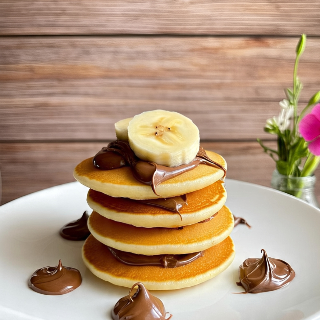Mini Hotcakes NUTELLA y Platano