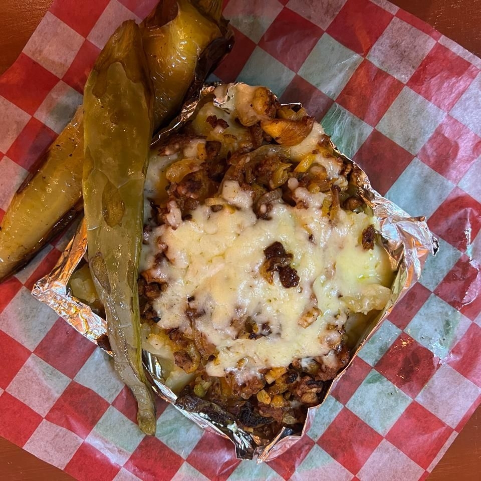 Papá Rellena de Bistec Asado