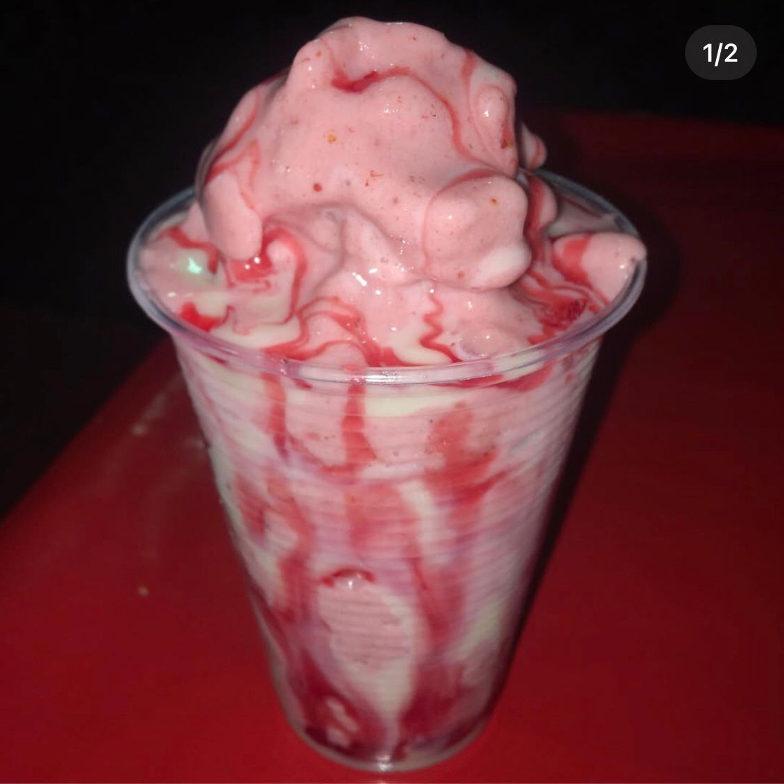 Morango, Leite, Açúcar, Leite condensado, cobertura de morango