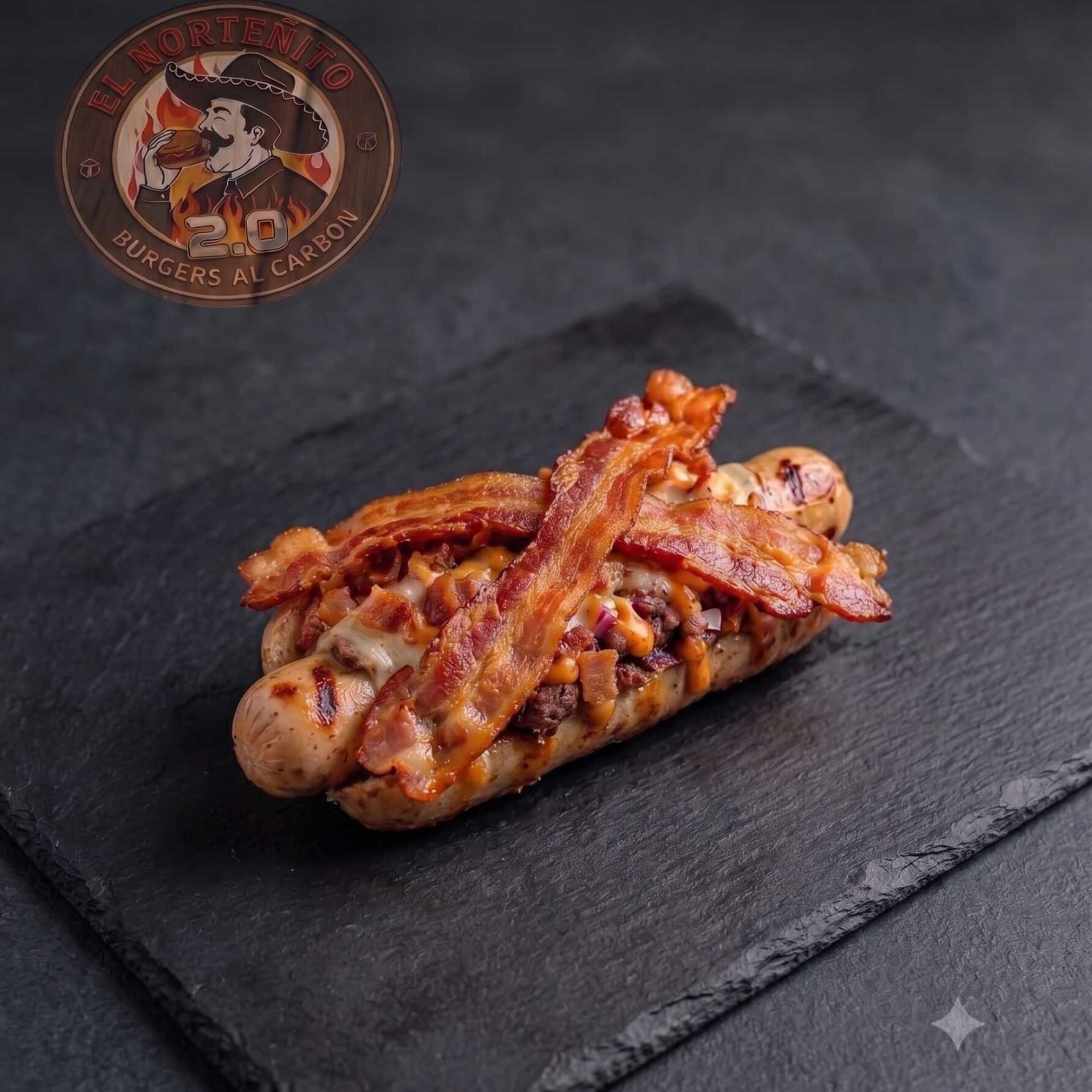 Hot Dog Salchicha de Pavo con Tocino