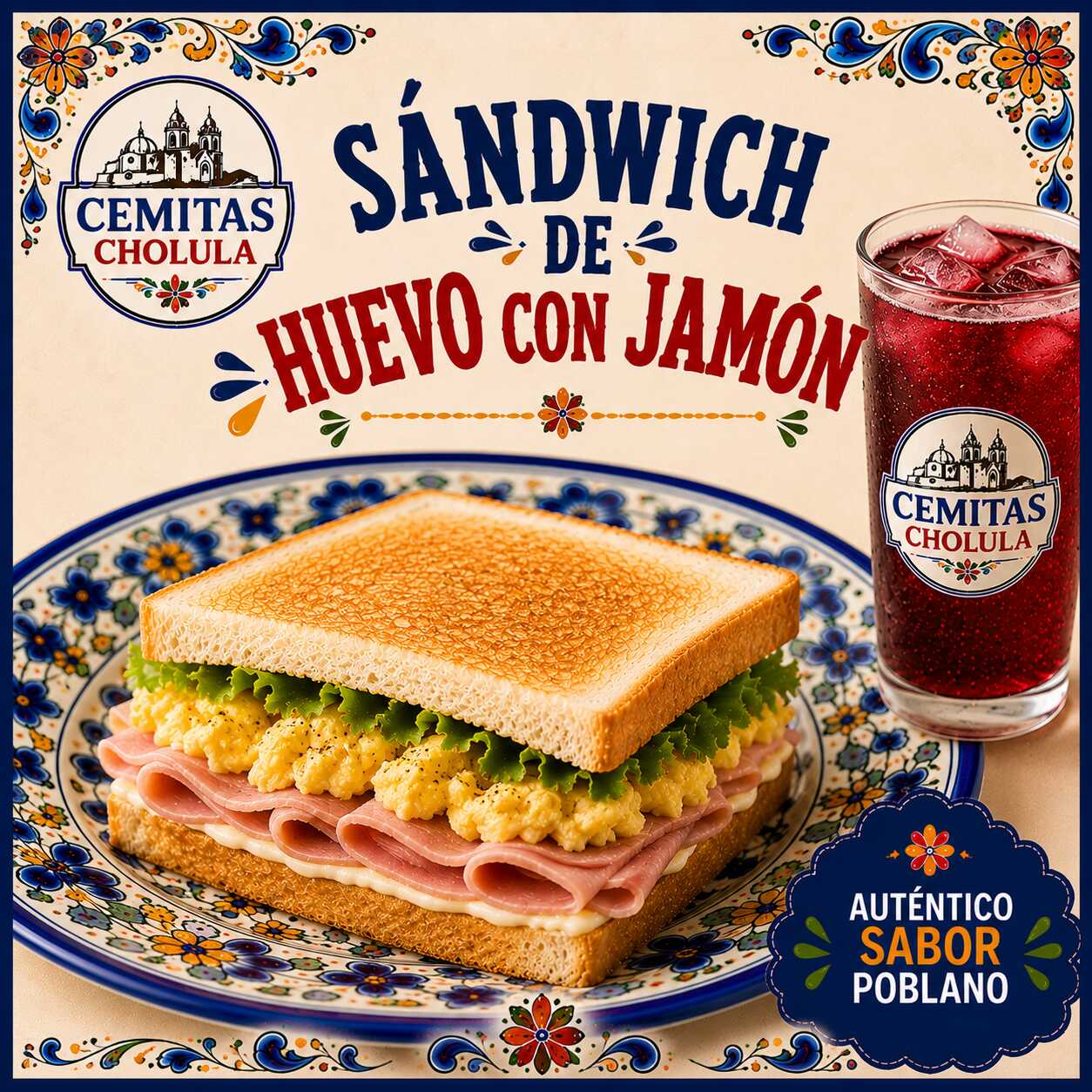 SANDWICH HUEVO CON JAMON