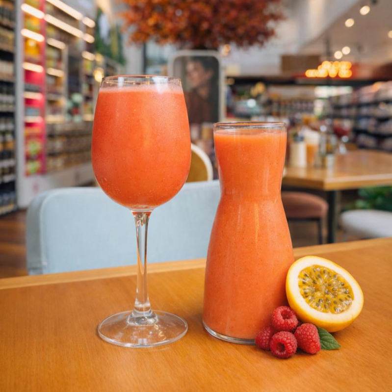 Framboesa e Maracujá em uma combinação perfeita.