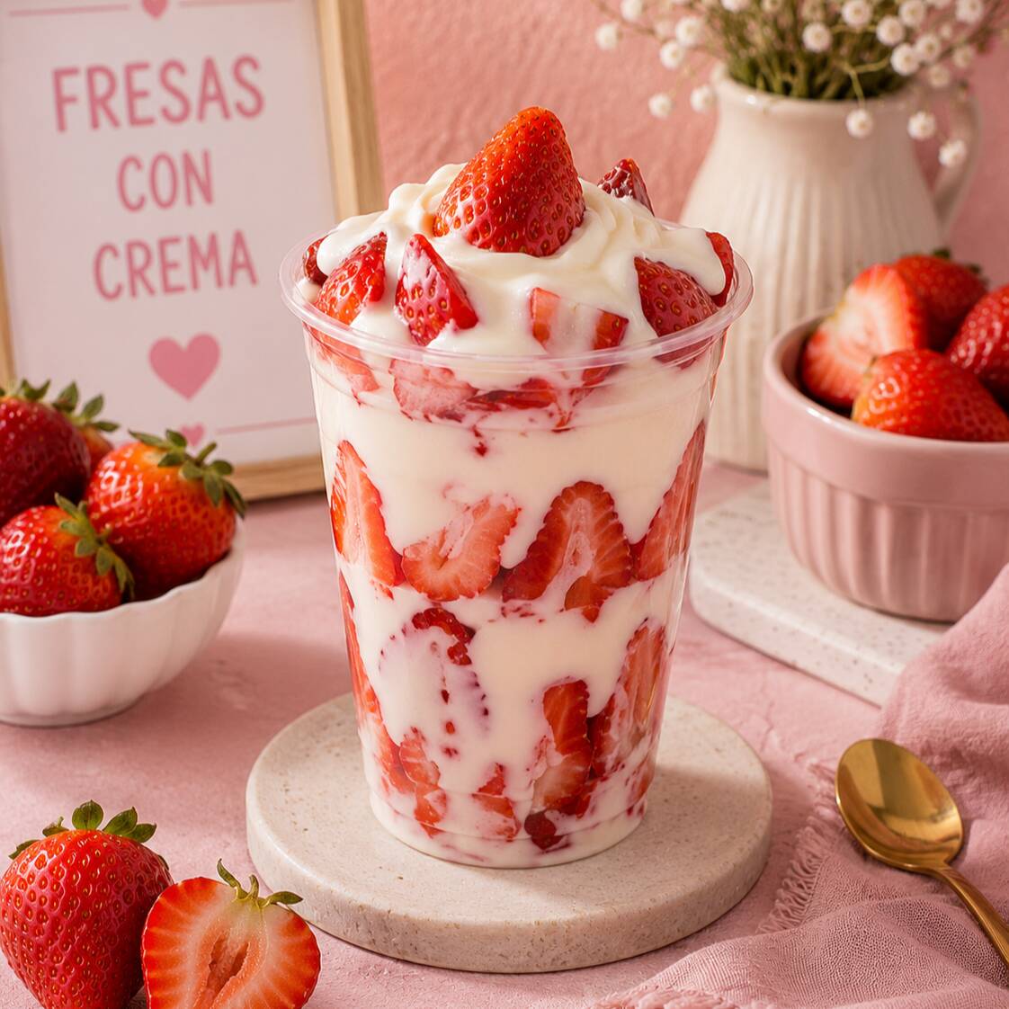 Fresas con Crema Chicas