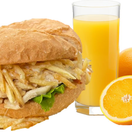 Combo 3 (1 Sándwich con Pollo + 1 Jugo de Naranja)