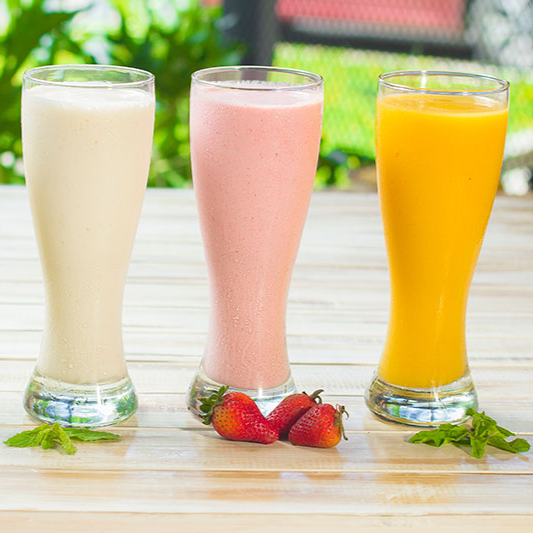 Jugo natural en leche