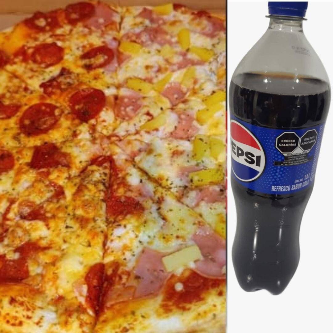 Pizza Grande mas PEPSI 1.5lts
