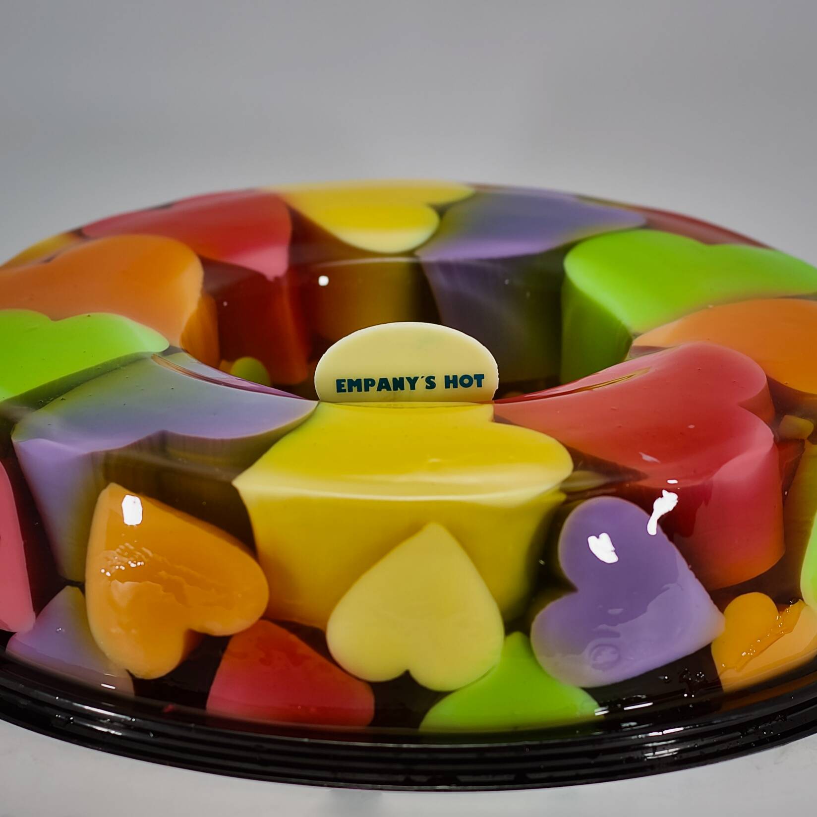 Gelatina de corazones.