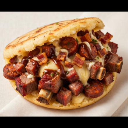 Arepa Costilla Ahumada