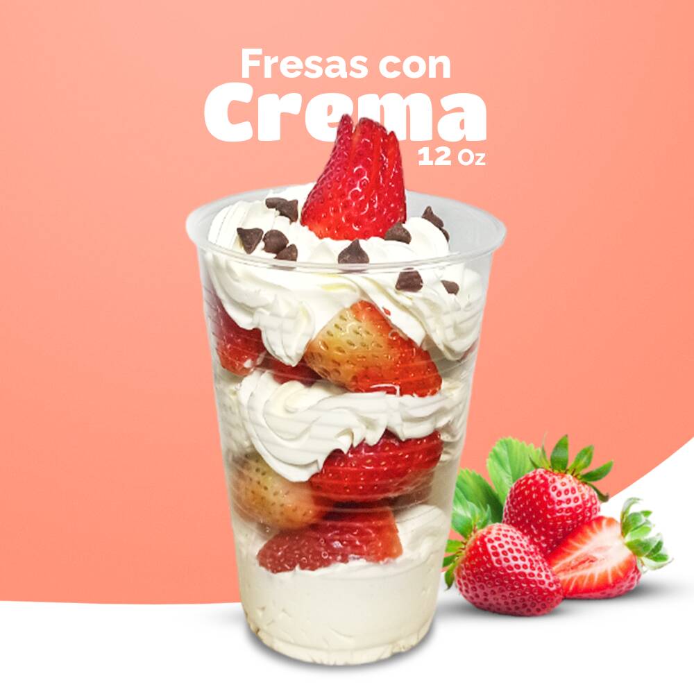 Fresas con Crema 12 Oz.