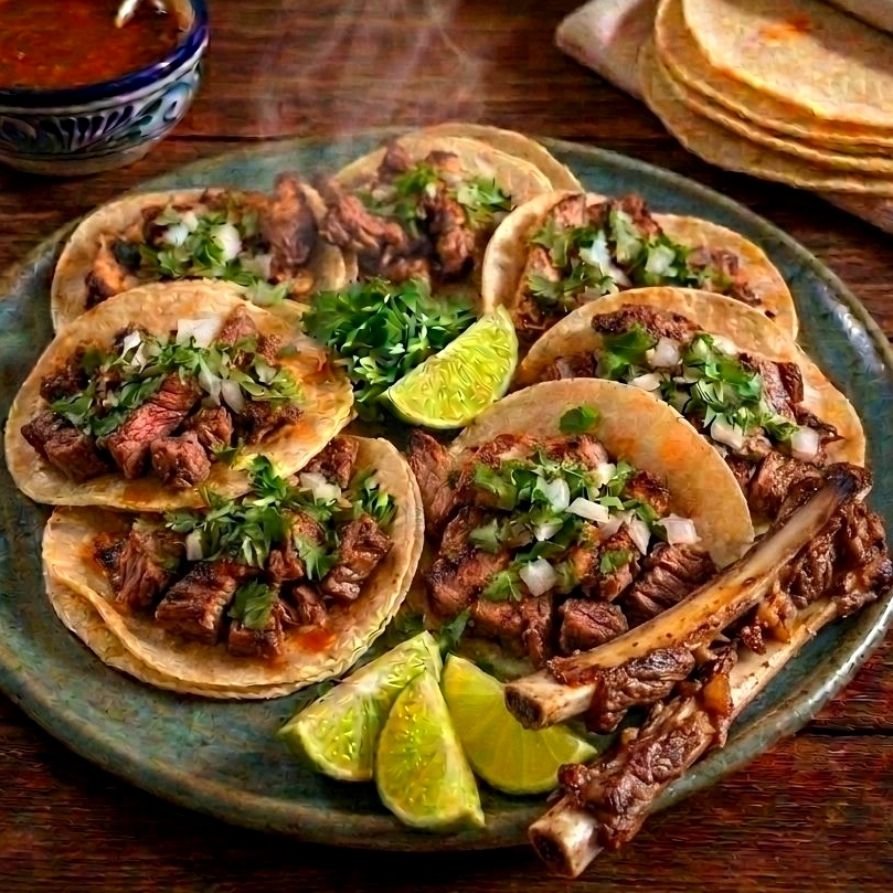 Taco Combinado Costilla y Arrachera