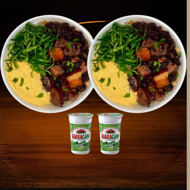ARROZ, FEIJOADA, FAROFA, COUVE E TORRESMO.
PORÇÃO 2 PESSOAS
500 GRAMAS CADA.