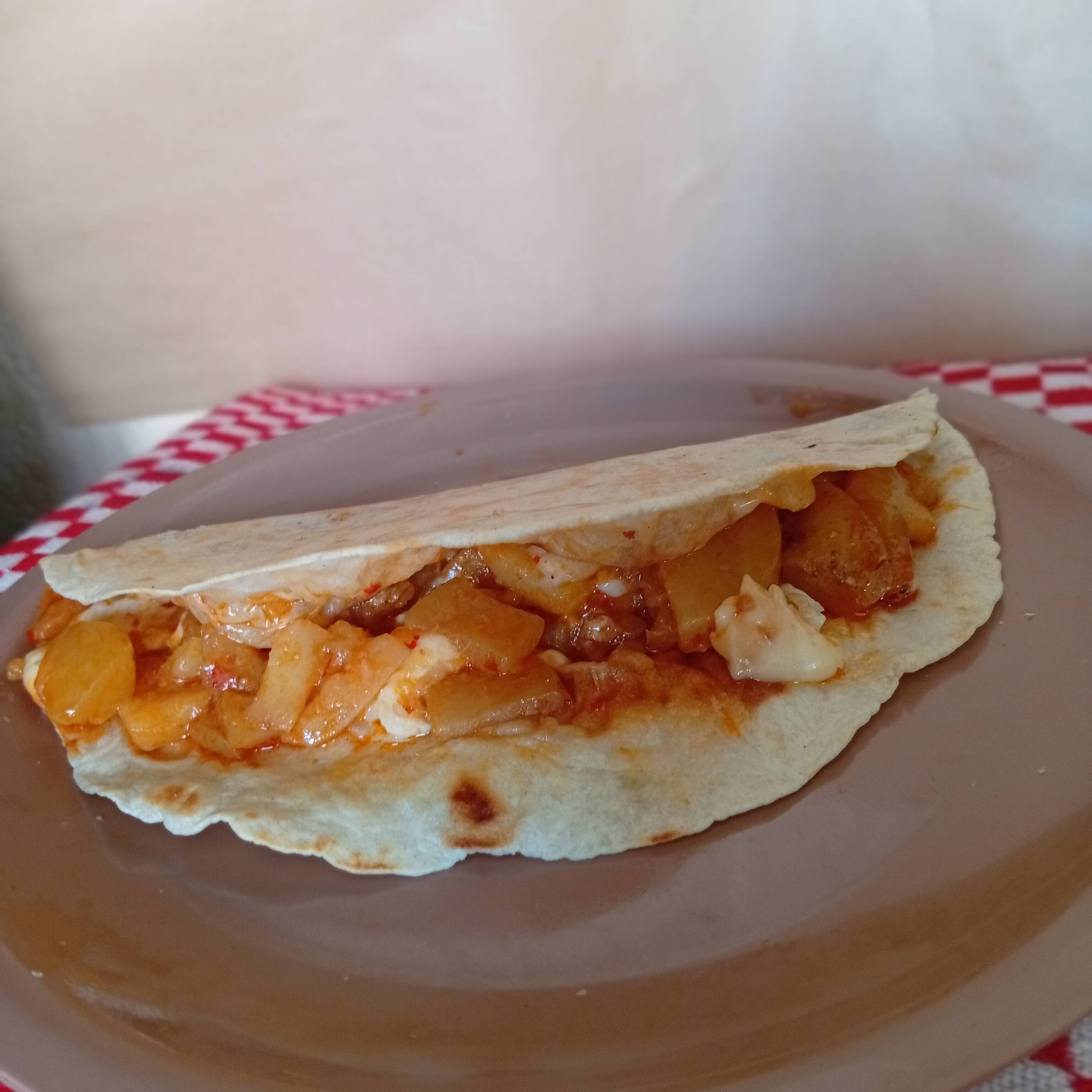 Taco de Papas con Queso