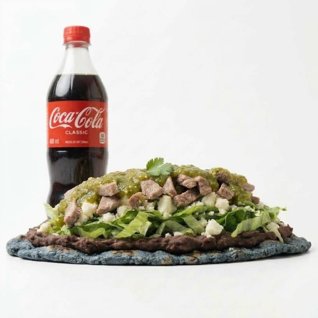 Huarache de Bistec + Cocacola 600 ML