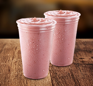 O fechamento perfeito! Escolha 2 sabores dos nossos Milk-Shakes ultra cremosos e refrescantes. Perfeito para adoçar o dia de alguém especial (ou os dois para você!).