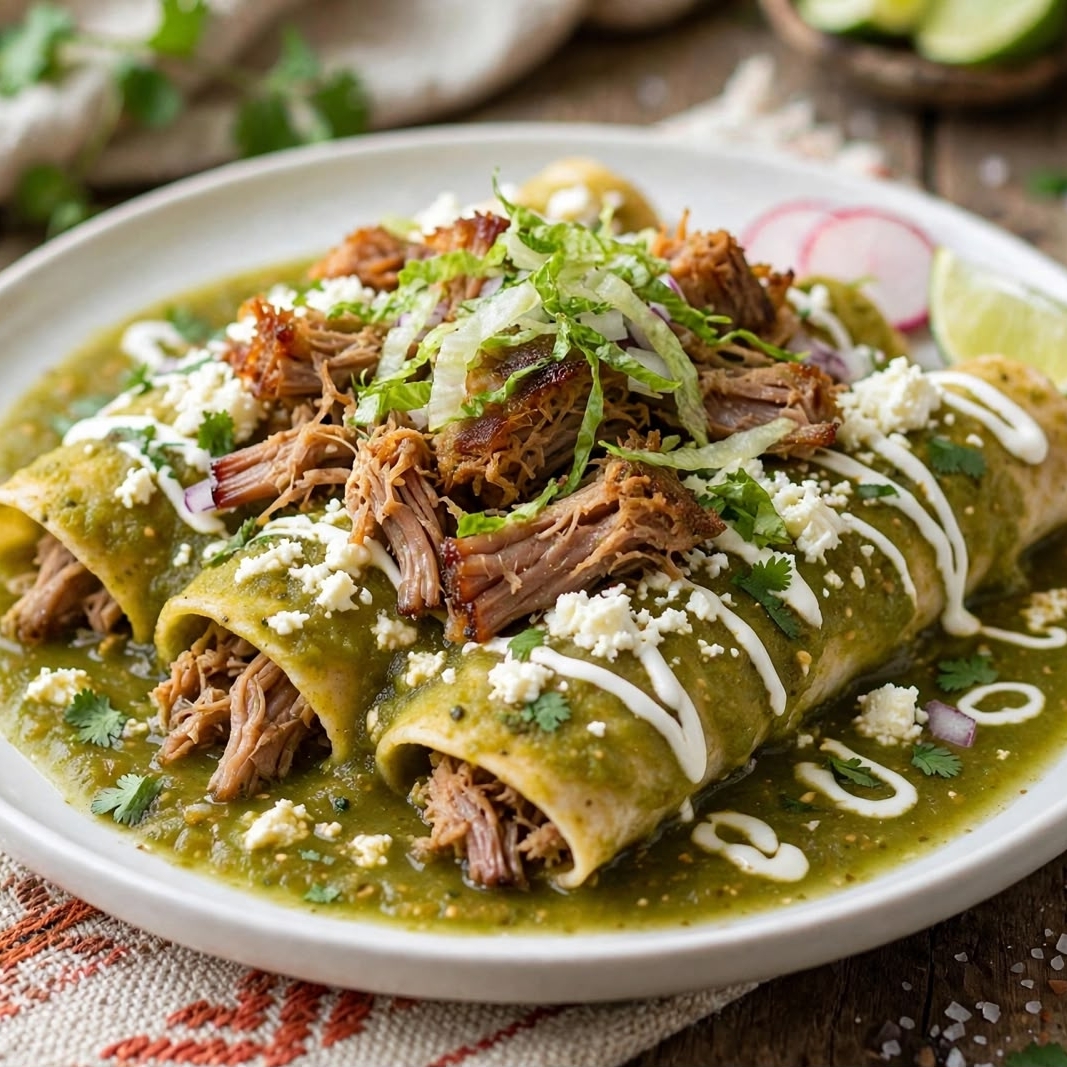 Enchiladas de Carnitas