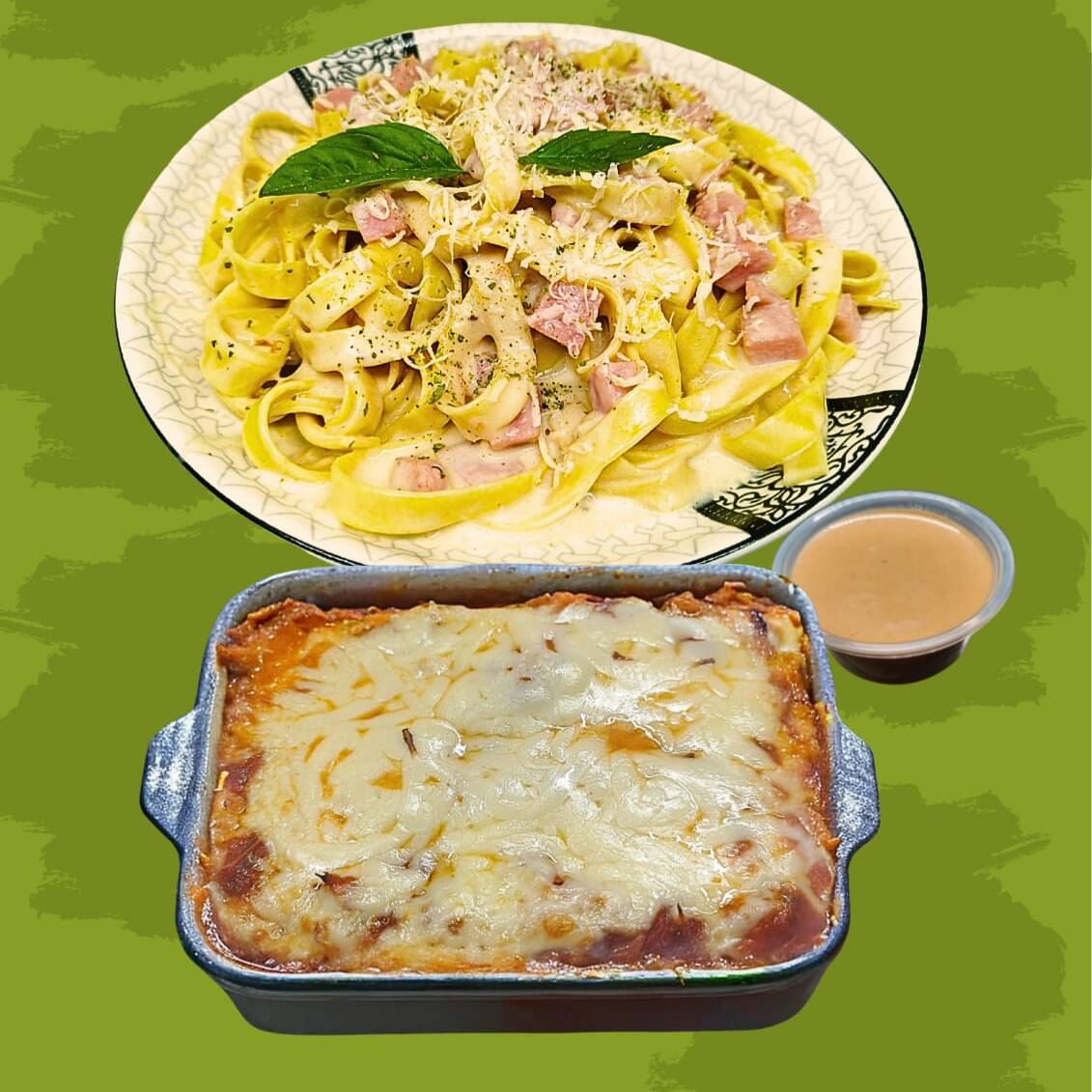 Duo Perfecto Pastas Alfredo+Lasaña Mixta