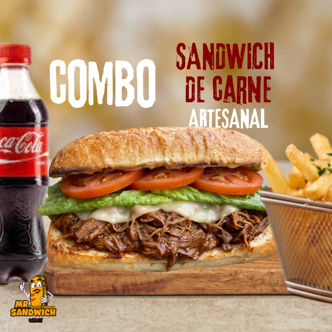 Combo Sandwich Carne Personal Completo