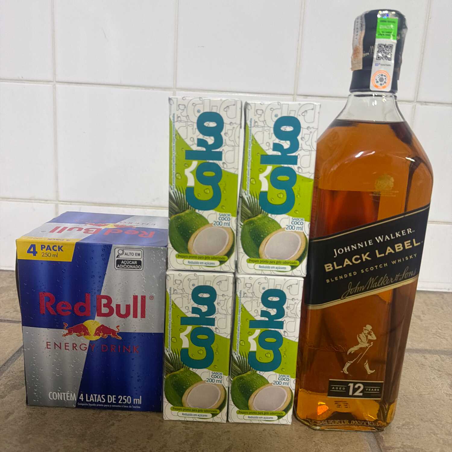 Black label + Energetico+ 4 gelo