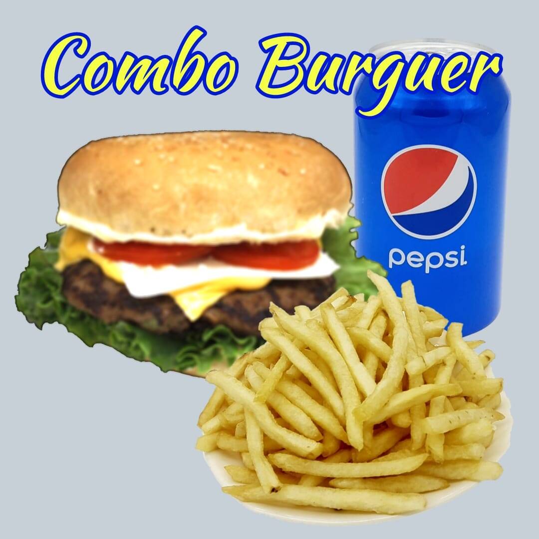 HAMBURGUESA + PAPAS + REFRESCO