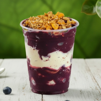 Escolha o tamanho do copo, acompanhamentos, cremes e frutas.
3 acompanhamentos grátis.
