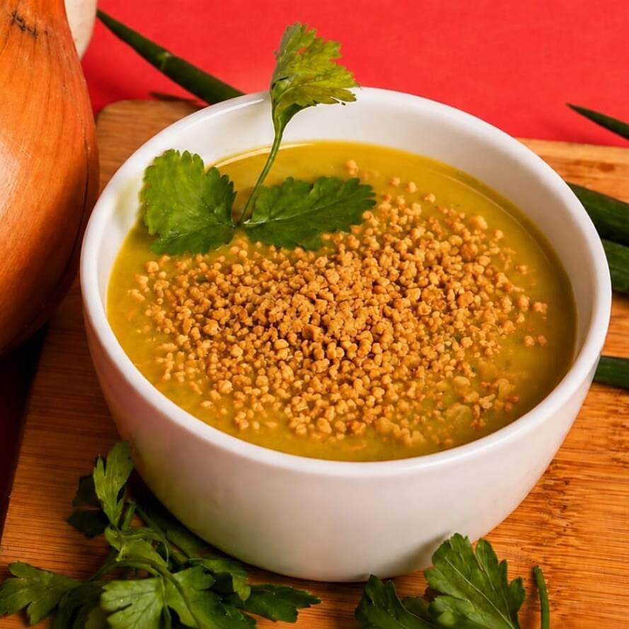 O clássico creme de ervilha na versão vegana, pra aquecer os dias frios