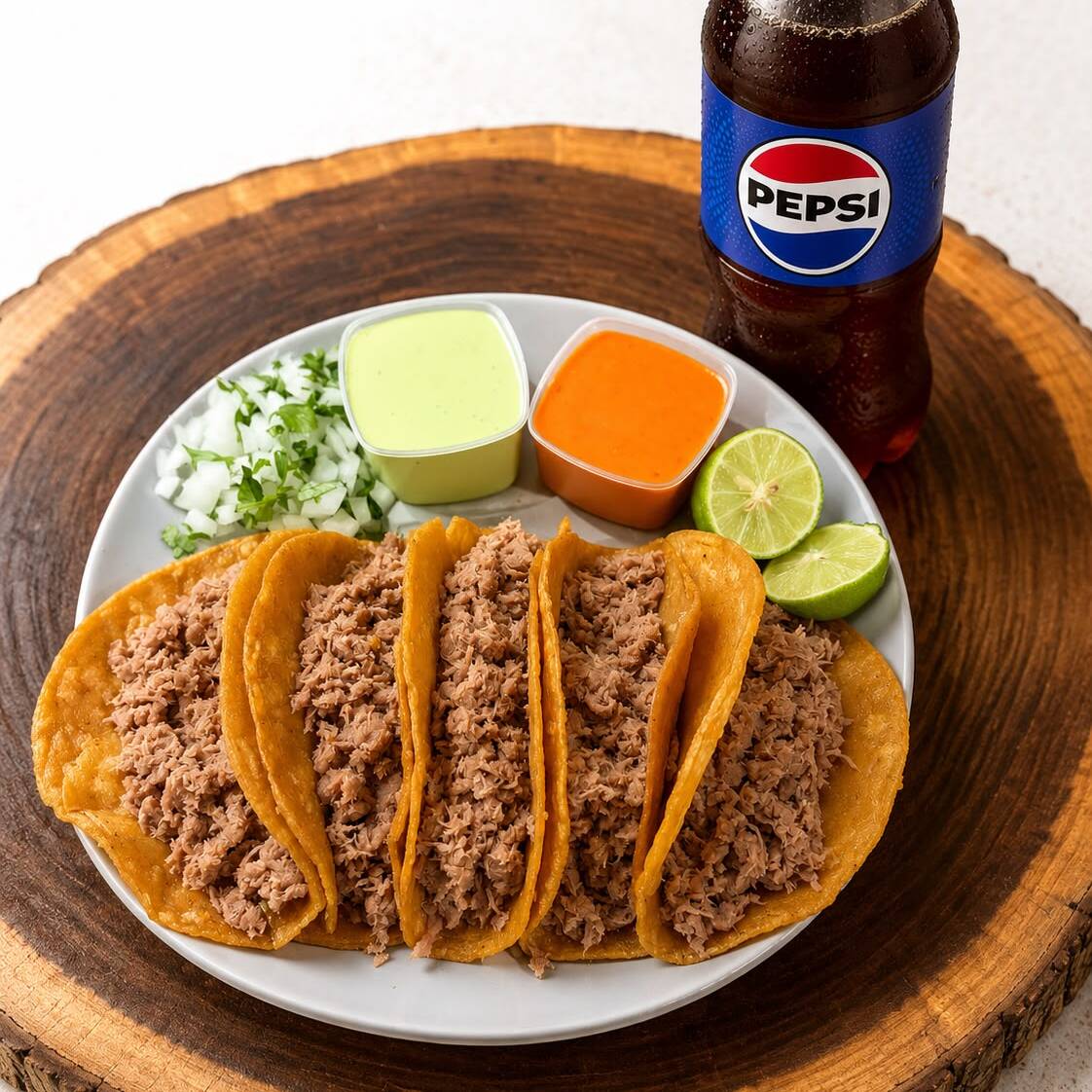 Orden de tacos individual con refresco