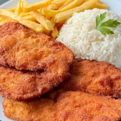 Arroz e batata palha