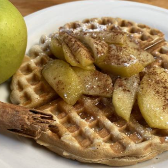 Waffle Manzana Canela