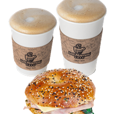 Individual Bagel + Capuccino Caliente