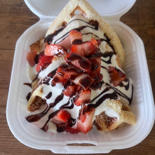 Waffles de Fresas Con Crema