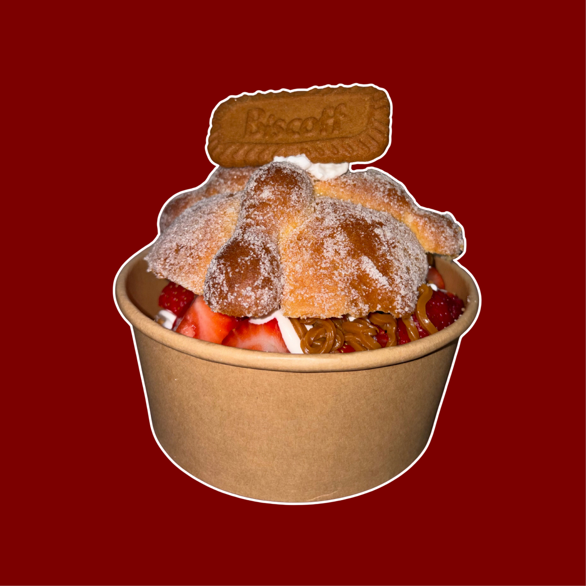 Pan De Muerto Relleno De Fresas, Crema y Lotus