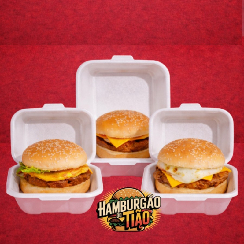 3 X-Egg Burguer Pão, carne, queijo, salada e ovo