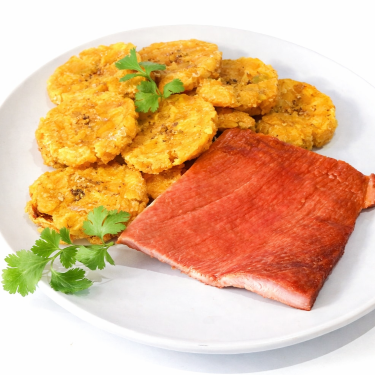 Patacones con Cecina