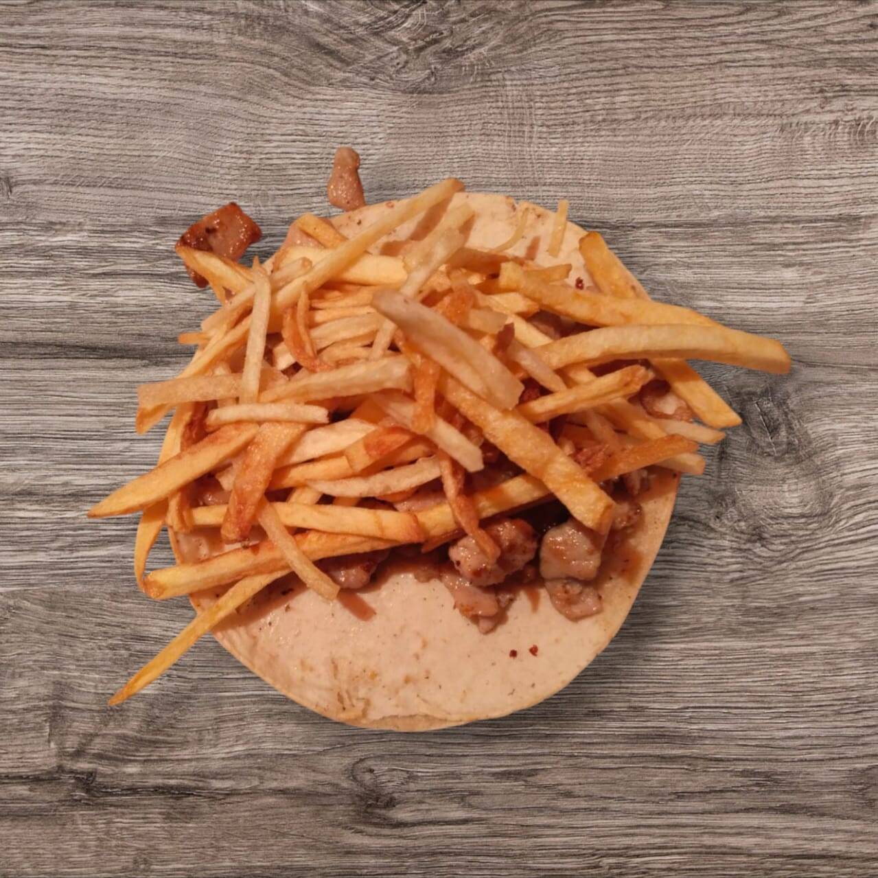 TACO DE CHULETA CON PAPAS