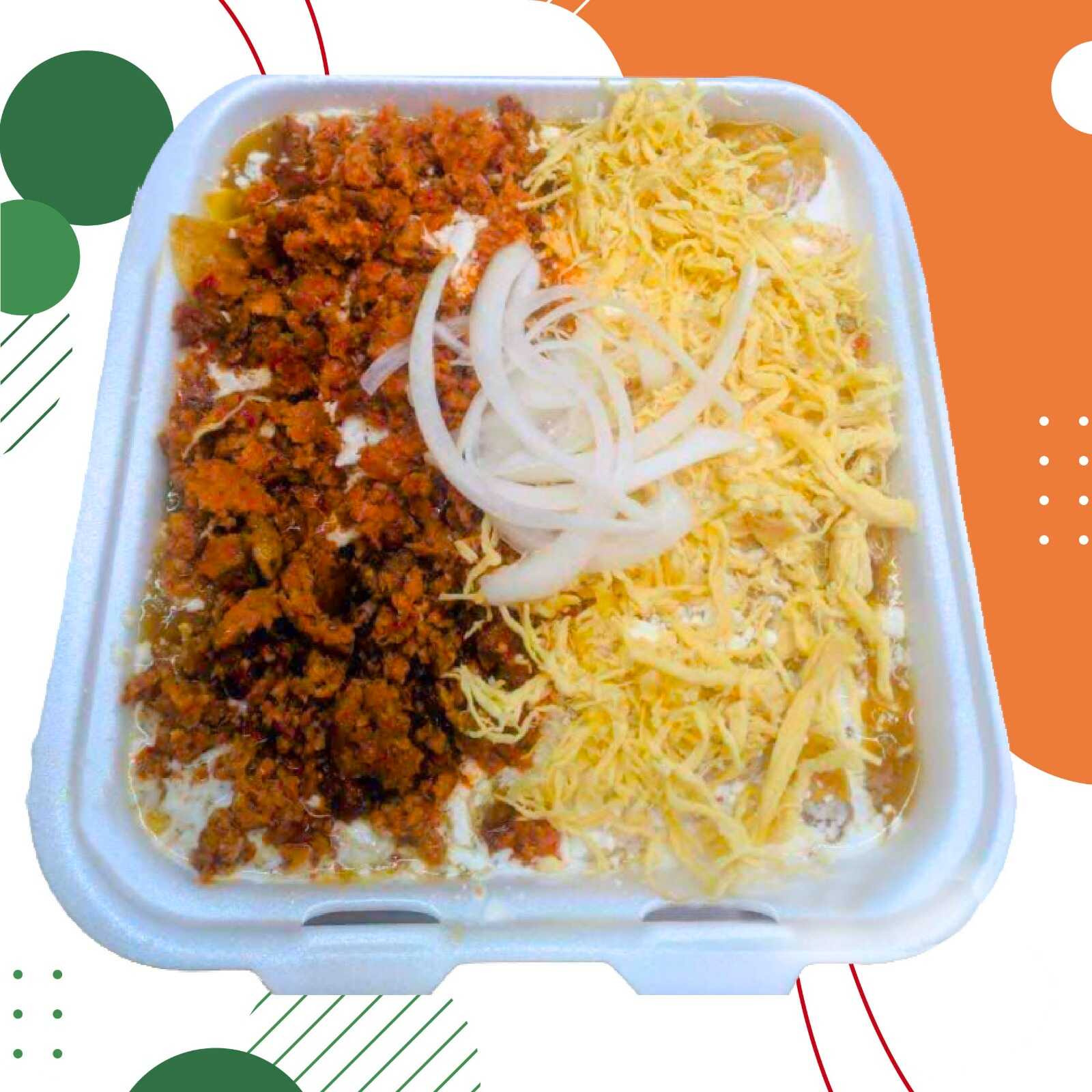 Chilaquiles con Longaniza, Quesillo y Pollo