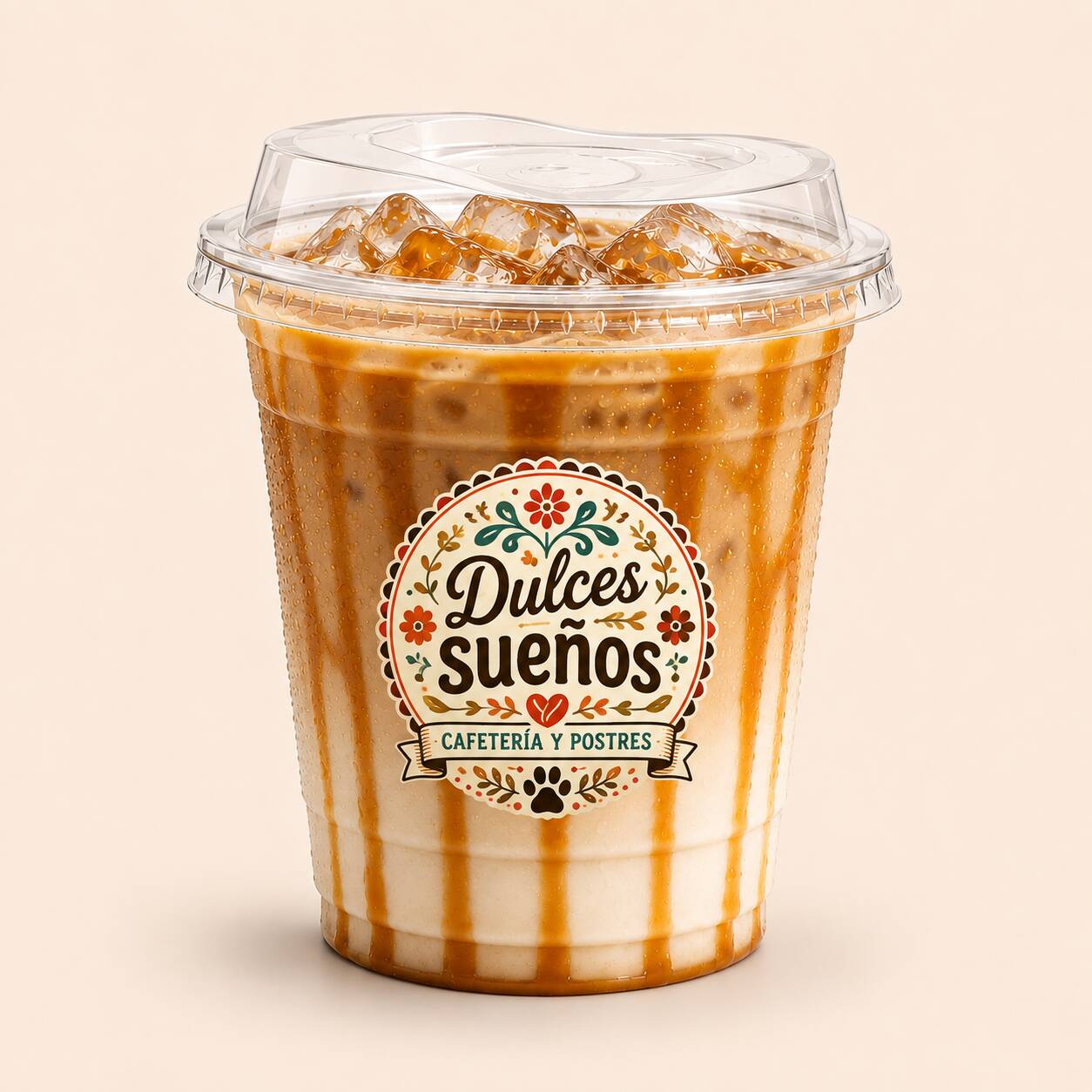Caramelo latte helado 16 oz