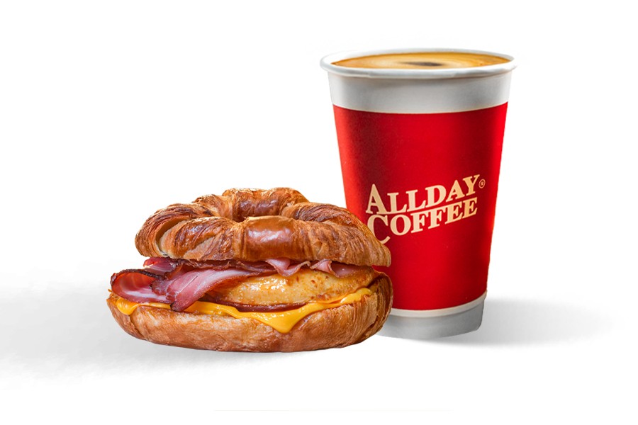 LATTE MED HOT + CROISSANT HUEVO