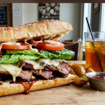 Sandwich Costillada + Jugo de Naranja o Gaseosa