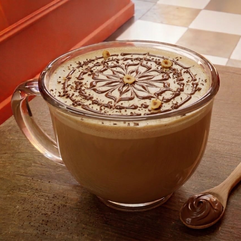 Nutella Latte Caliente