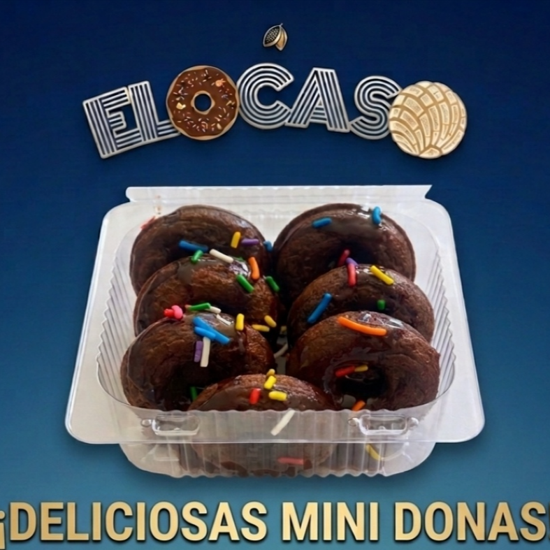 Paquete de Mini Donas 12 pzas variedad de sabores