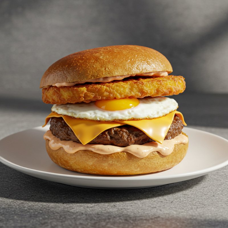 Egg & Burger Sandwich