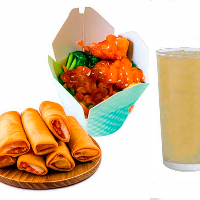 Combo: 1 Tasty + Rollos Primavera + Agua del día