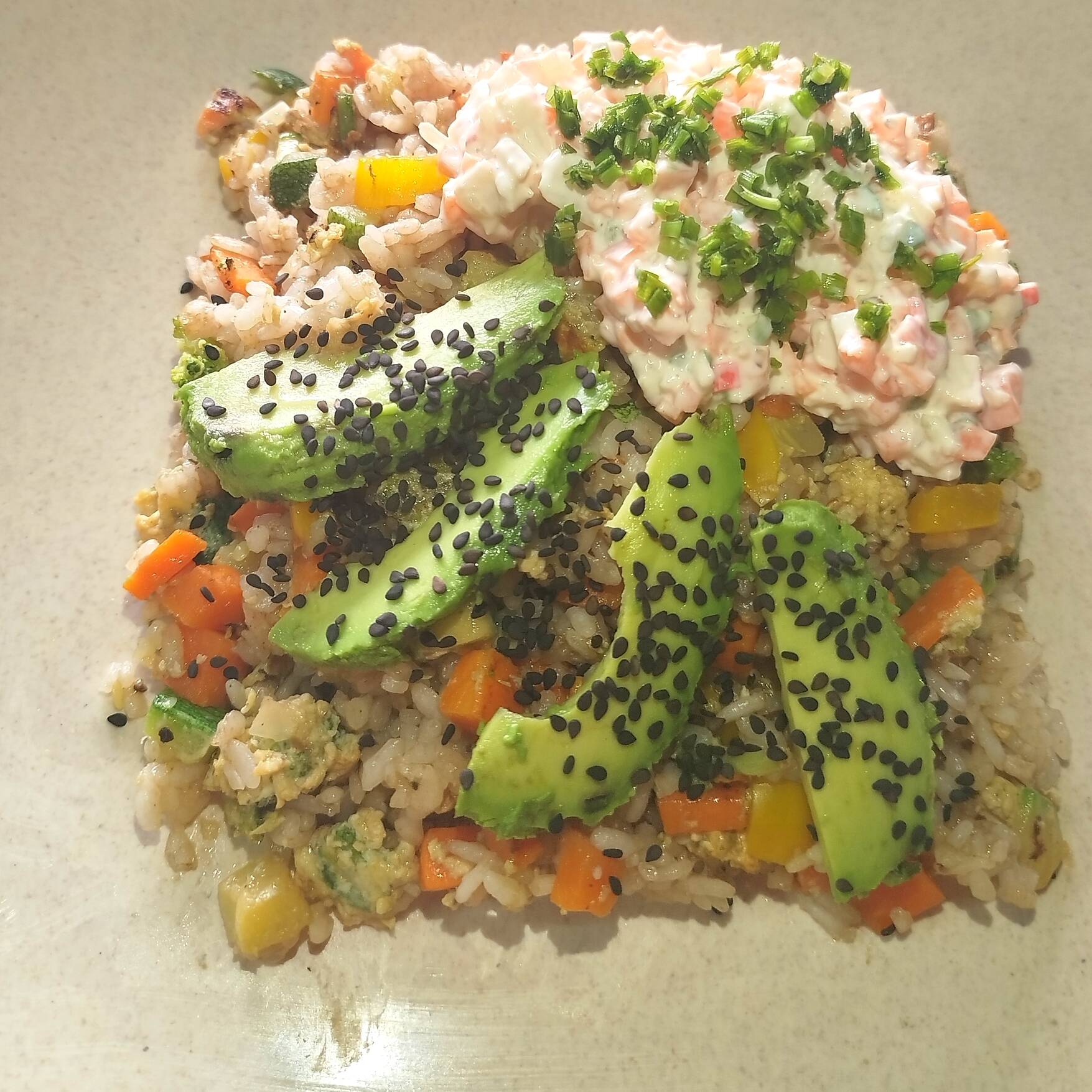Yakimeshi verduras