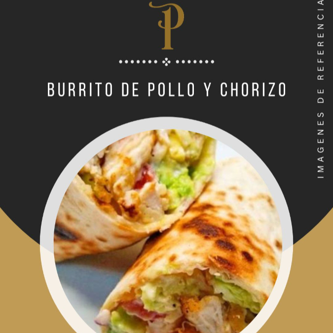 BURRITO DE POLLO Y CHORIZO