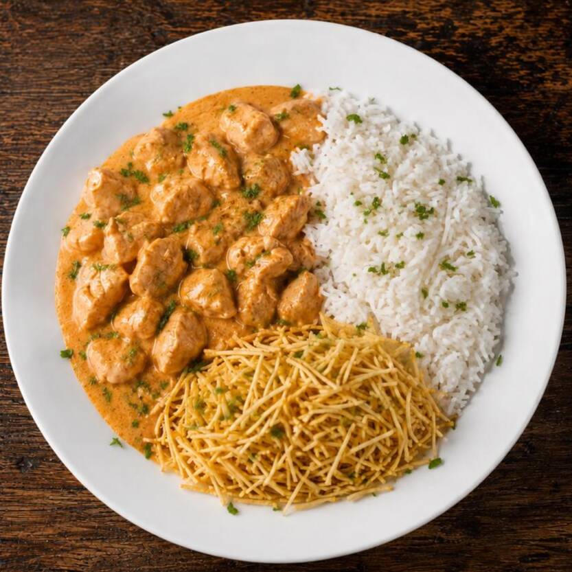 Marmita de strogonoff de frango cremoso com arroz branco soltinho e batata palha crocante.
Seo: Comida caseira, entrega rápida, frete grátis, cupom de desconto, marmita de strogonoff de frango, marmitex de strogonoff de frango, quentinha de strogonoff, strogonoff de frango cremoso, molho branco com ketchup, frango em cubos macios, comida caseira, refeição completa, acompanha arroz branco, acompanha batata palha, marmita bem servida, porção generosa, prato que mata a fome, strogonoff artesanal, tempero especial da casa, almoço prático, refeição para o Dia a Dia, melhor custo benefício, frete grátis, entrega rápida, cupom de desconto, promoções especiais, marmita de strogonoff no ifood, pedido online fácil, comida quentinha, opção econômica, almoço no trabalho, prato feito de strogonoff, cardápio variado, marmita com sabor de casa, refeição deliciosa, strogonoff de frango suculento, combo de marmitas, oferta do Dia, promoção leve 2 pague 1, desconto exclusivo no app, quentinha, grátiz