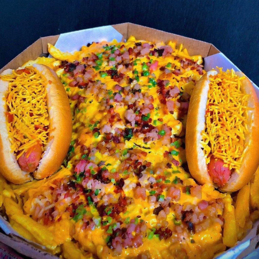 2 Hot dog linguiça Completo+ batata Turbinada e Guaraná 1 litro Gratis