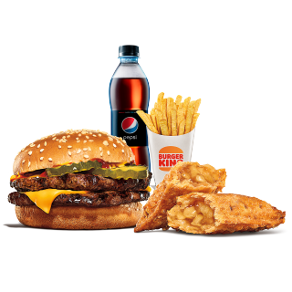 Promo Bk Jr Doble Queso + Pie de Manzana