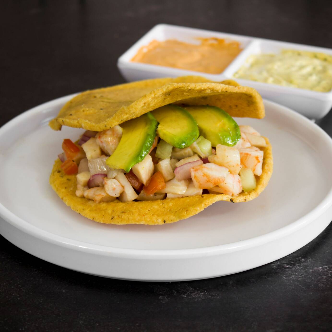 Tostada de Ceviche Mixto