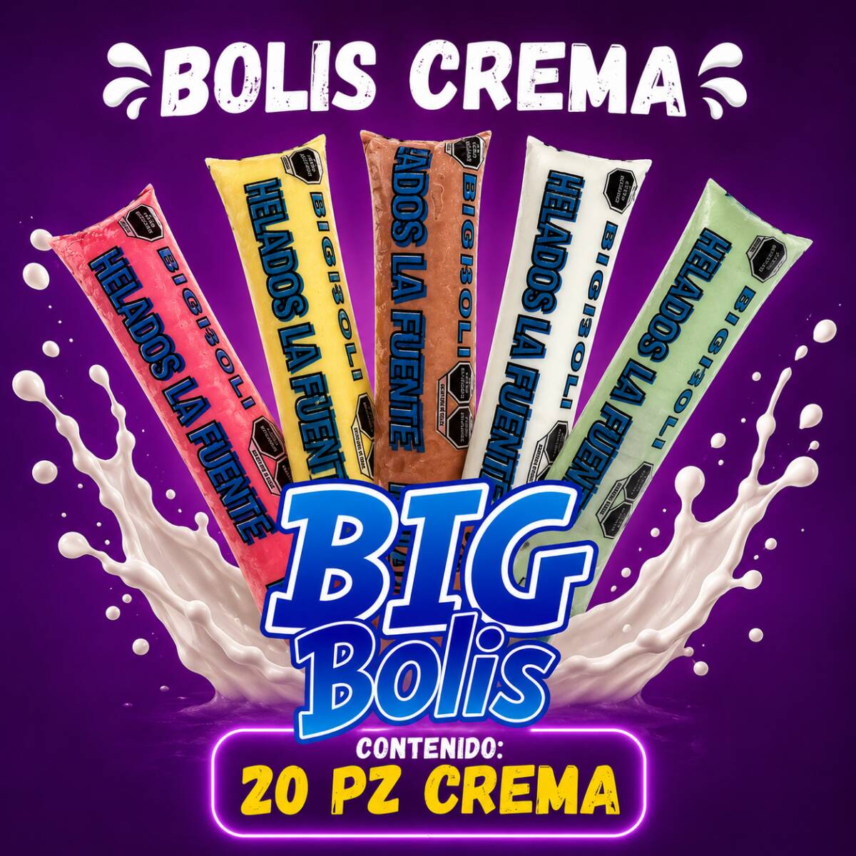 Bolis de Crema 20 Piezas