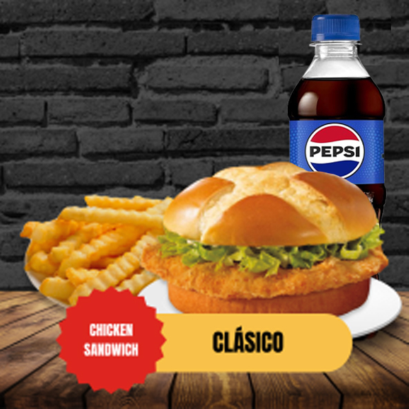 Combo Chicken Sándwich Clásica